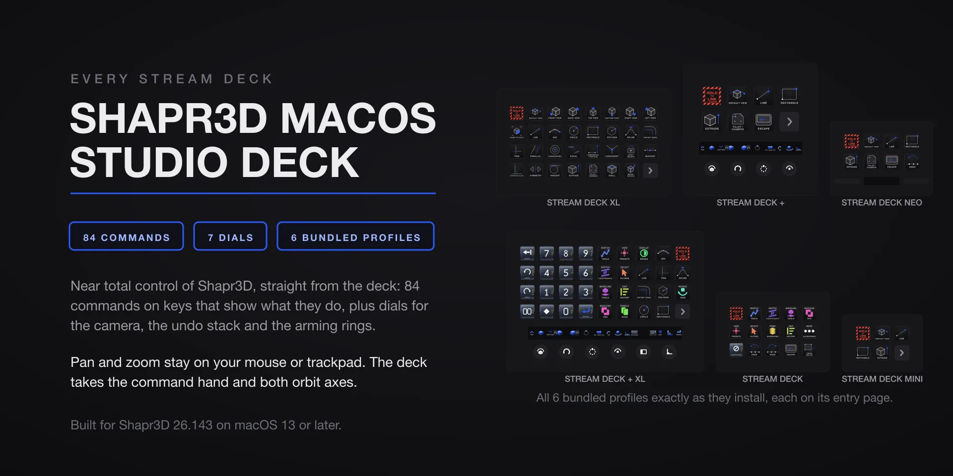 Shapr3D macOS Studio Deck hero slide
